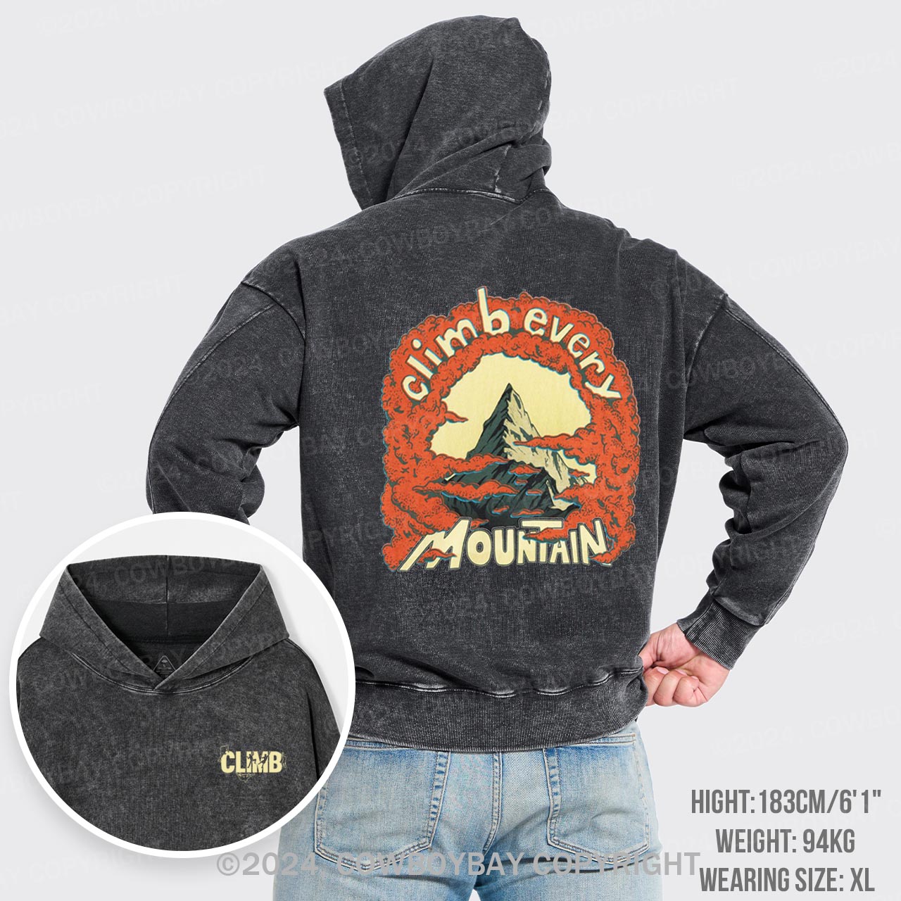 Climb Every Mountain Garment-Dye Hoodies
