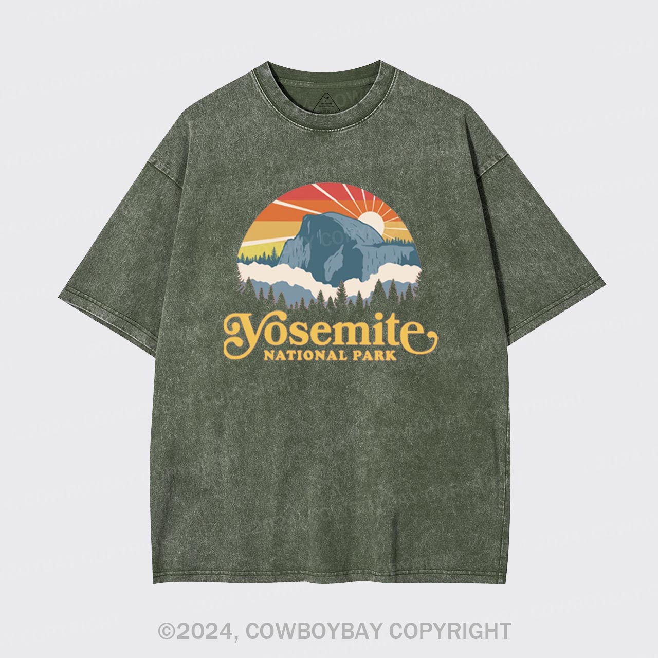Yosemite Mountain Hiking Garment-dye Tees