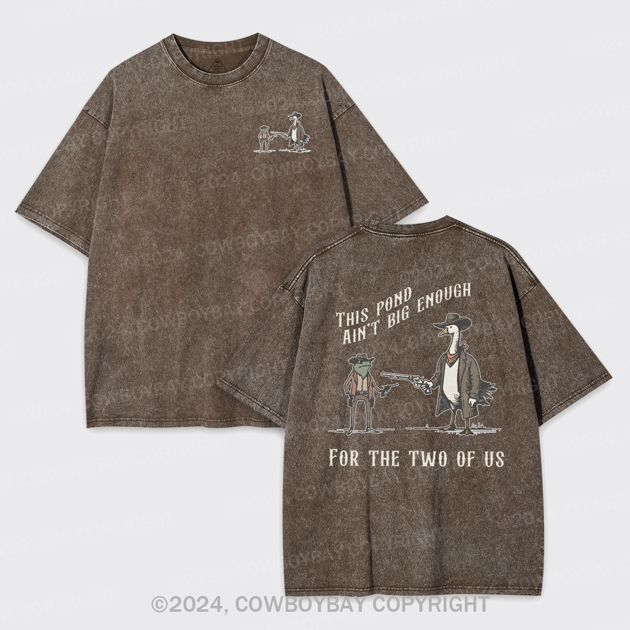Vintage Silly Goose And Frog Garment-dye Tees