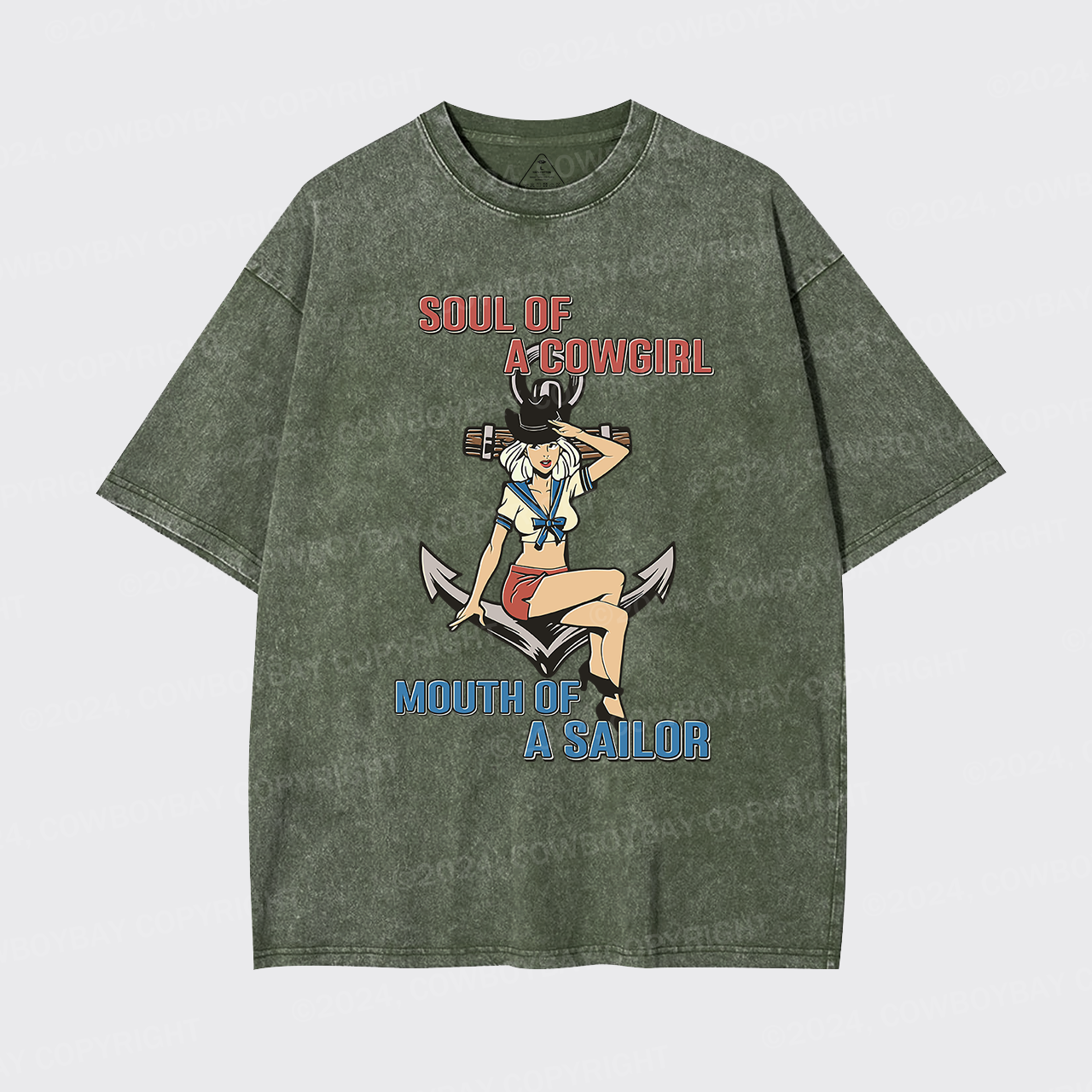 Soul Of A Cowgirl Mouth Of A Sailor Garment-dye Tees