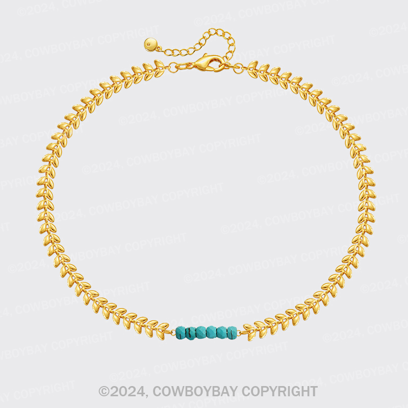 Ear Of Wheat Turquoise Necklace