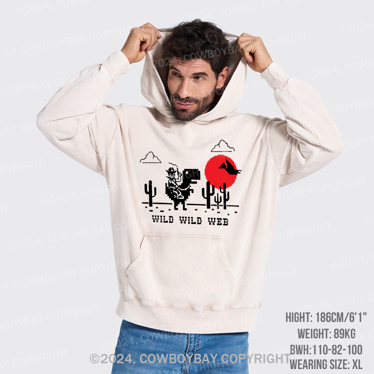 Wild Wild Web Garment-Dye Hoodies