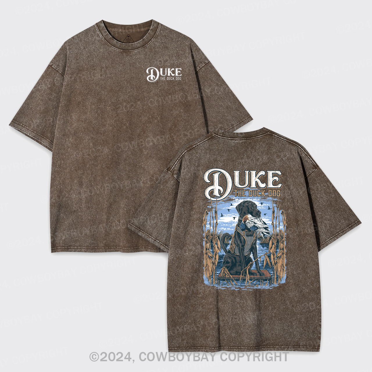 Duke The Duck Dog Garment-dye Tees