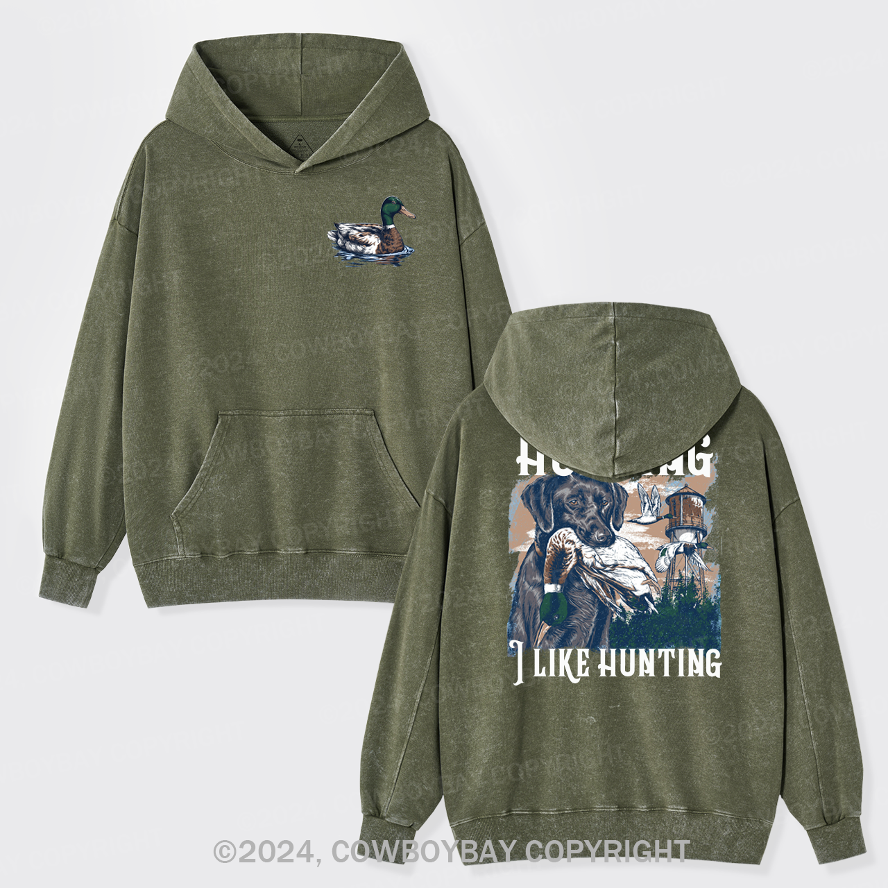 Mallard Duck Garment-Dye Hoodies