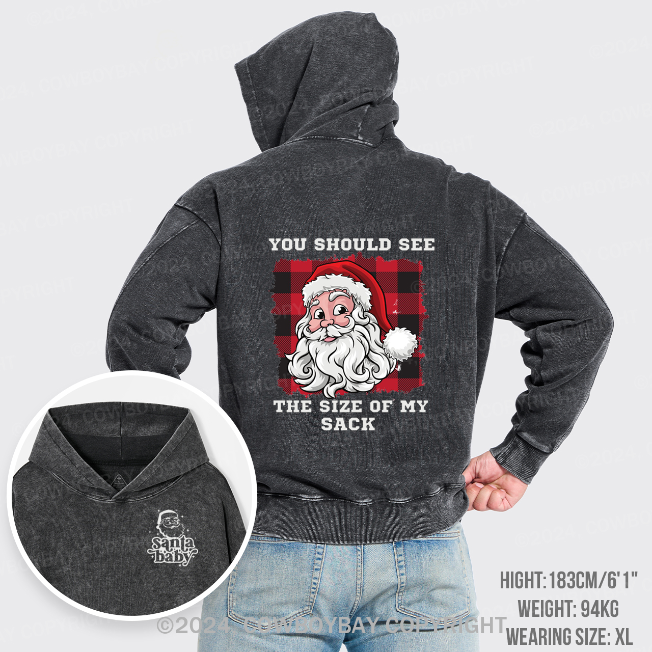 You Should See The Size Of My Sack Garment-Dye Hoodies