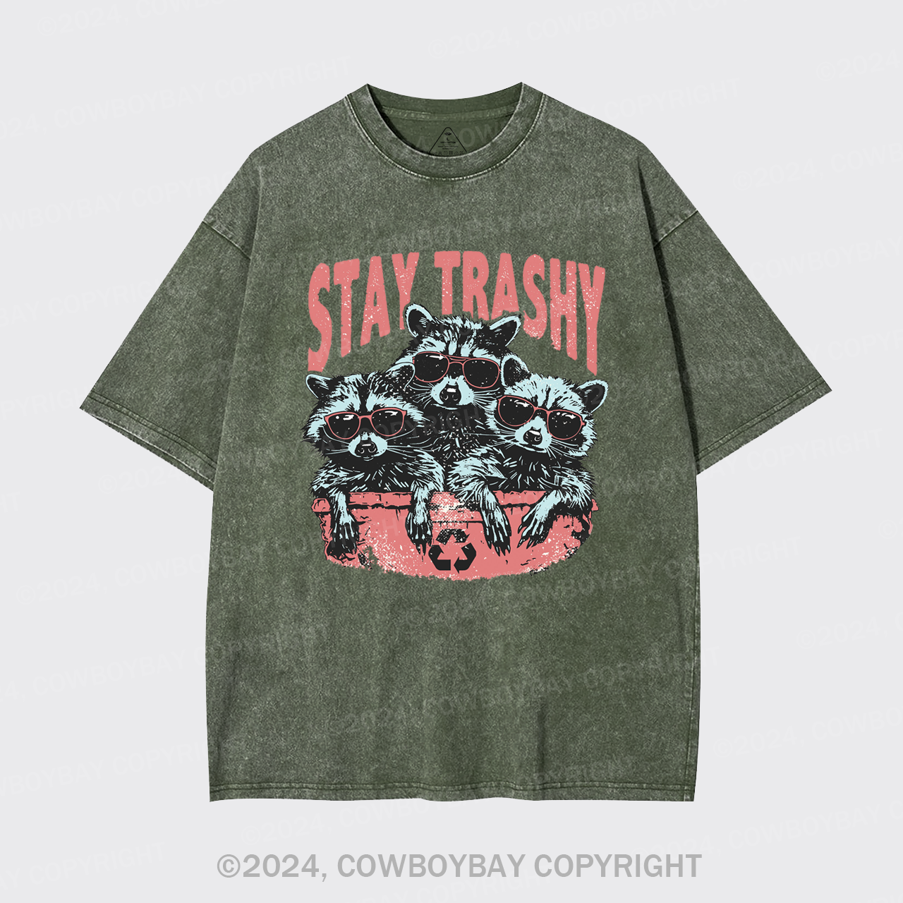 Raccoon Stay Trashy Garment-dye Tees