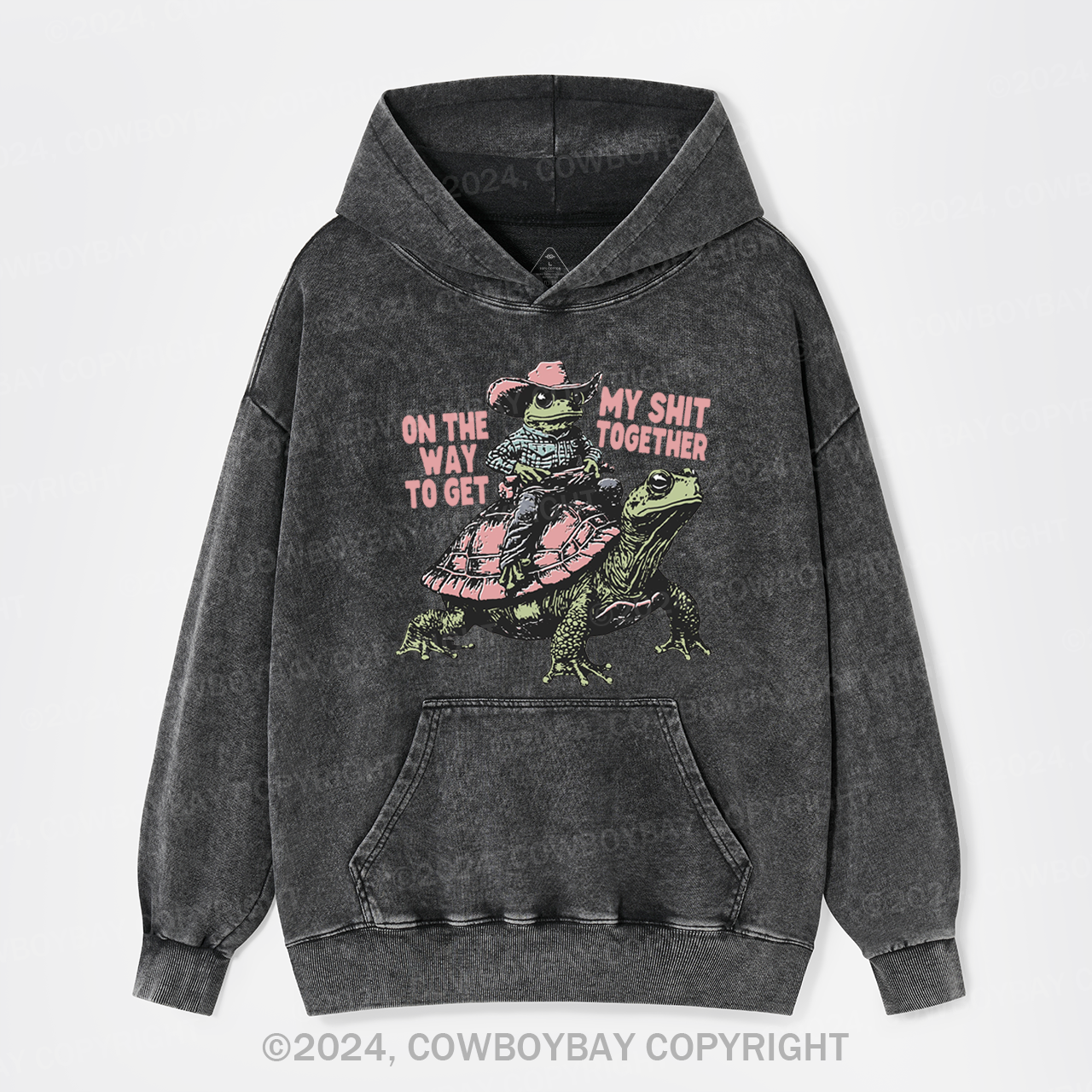 On The Way To Get My Shit Together Garment-Dye Hoodies