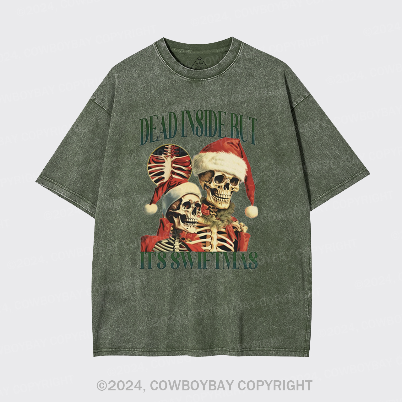 Dead Inside But It's Swiftmas Garment-dye Tees