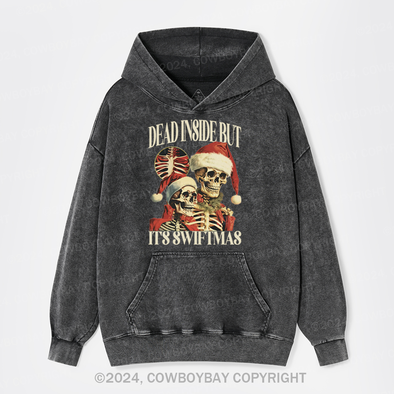 Dead Inside But It's Swiftmas Garment-Dye Hoodies