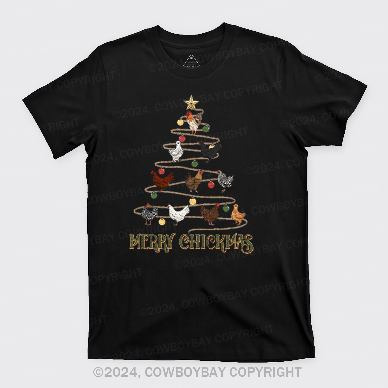 Christmas Chicken Vintage T-Shirts