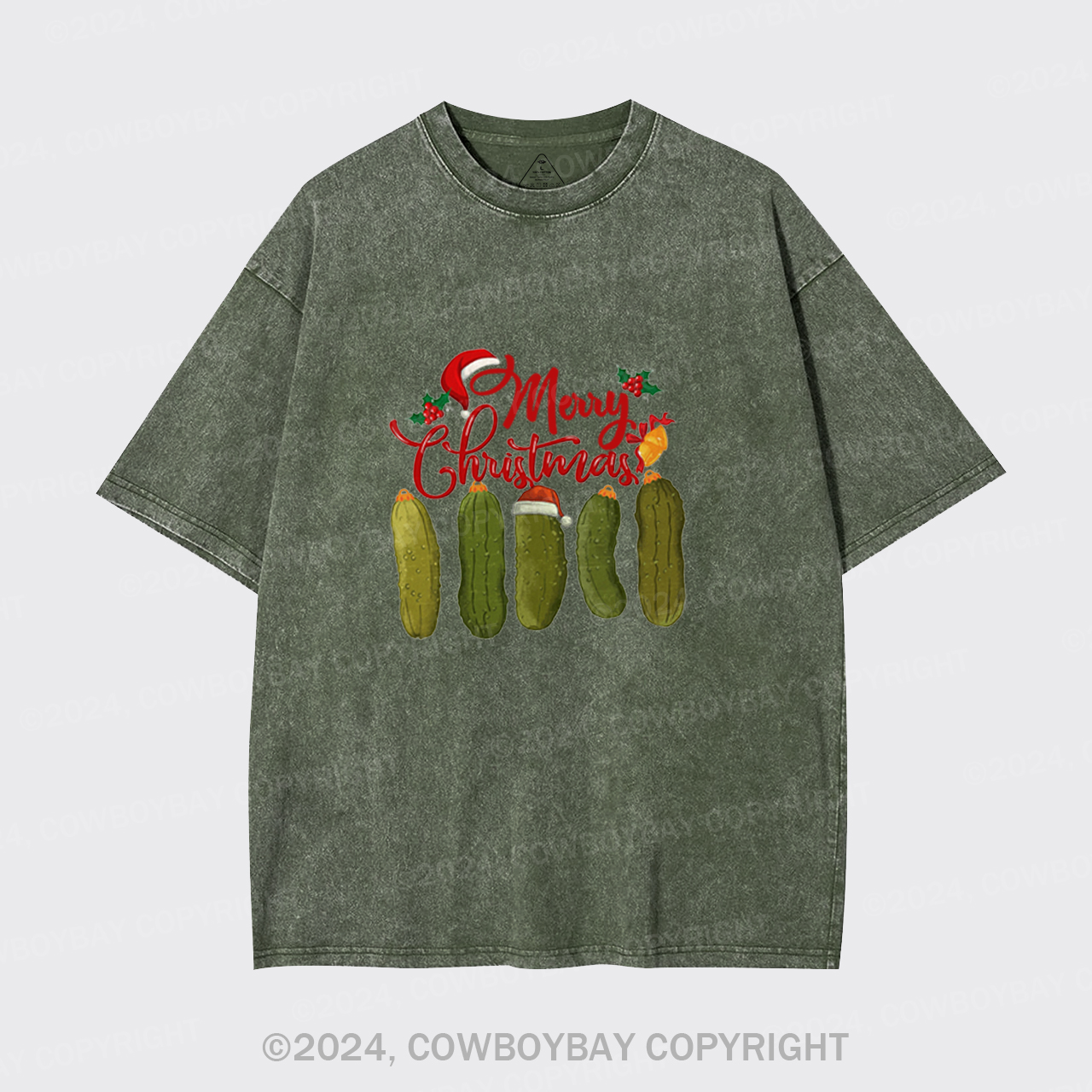 Pickles Merry Christmas Garment-dye Tees