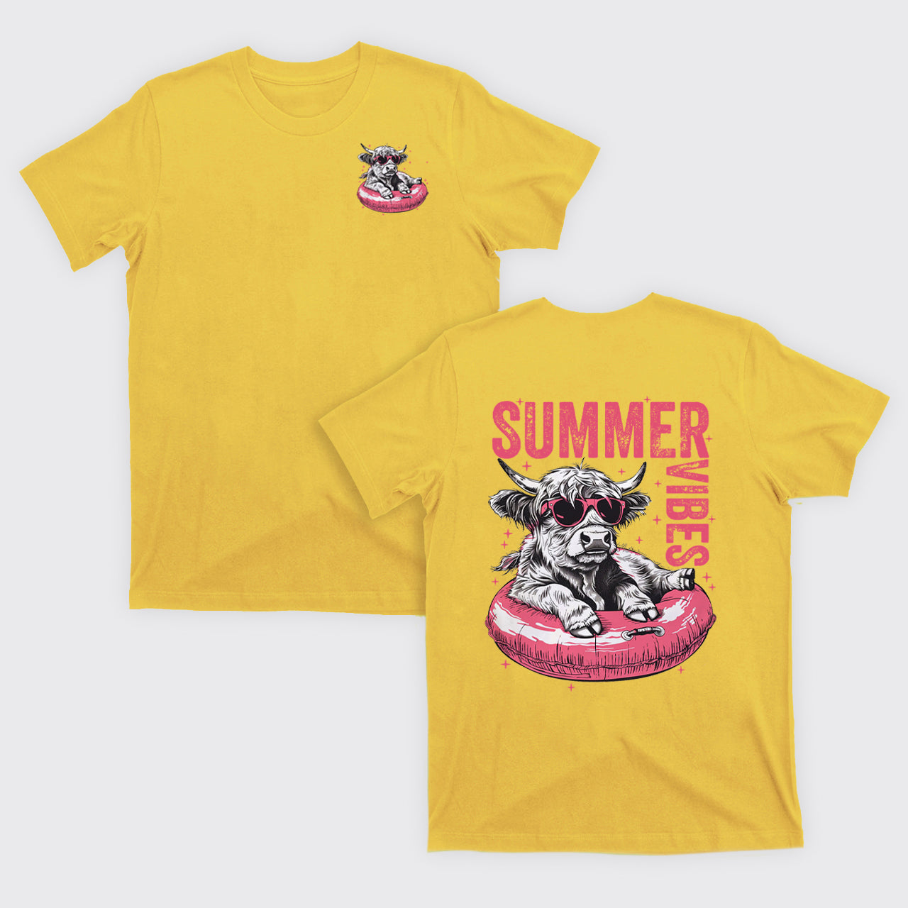 Summer,Highland Cow T-Shirts