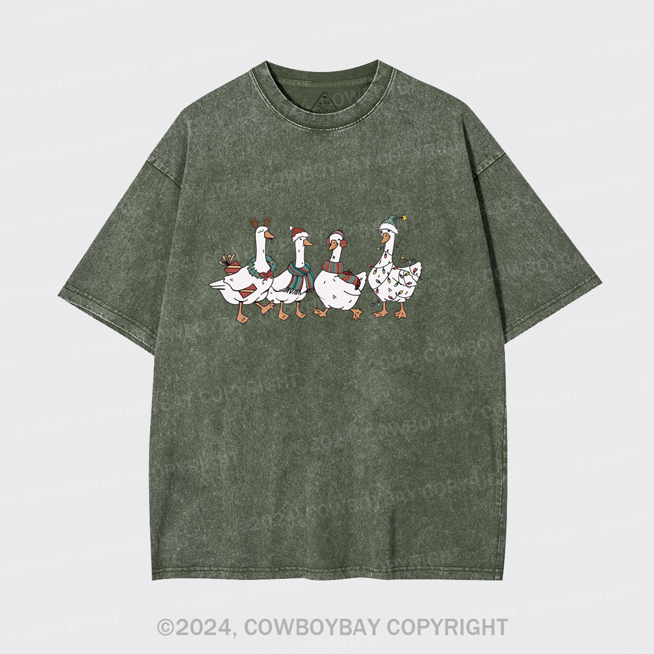 Christmas Silly Goose Garment-dye Tees