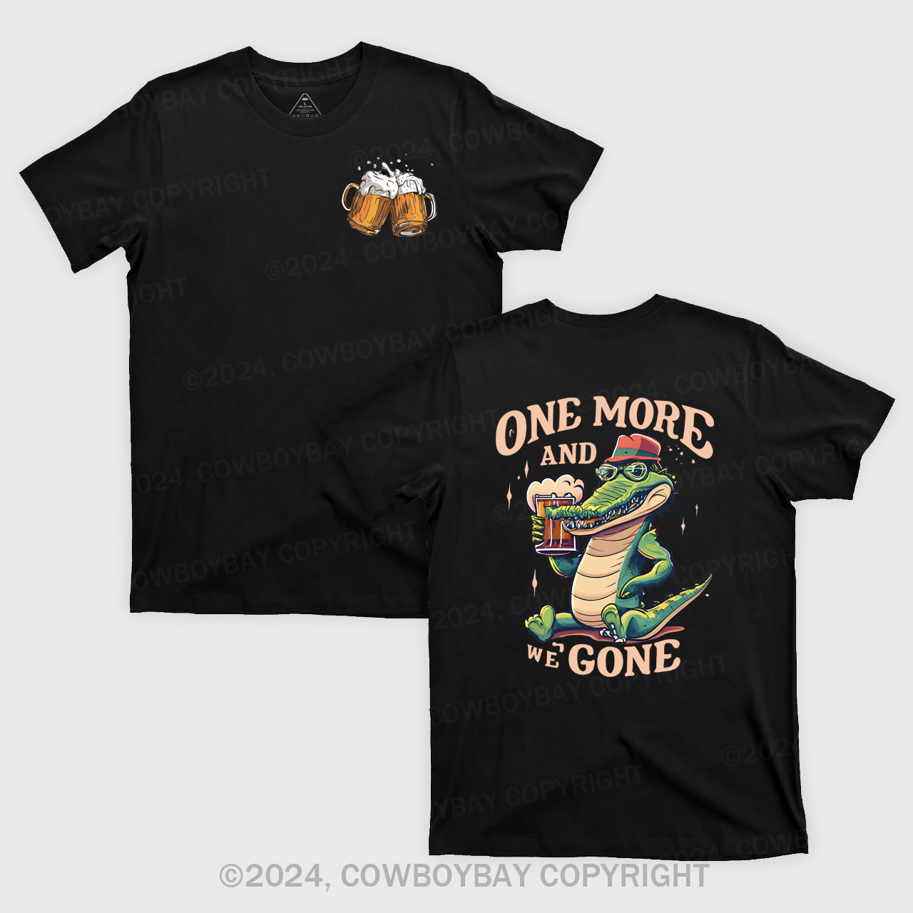 A Crocodile Drinking Beer T-Shirts