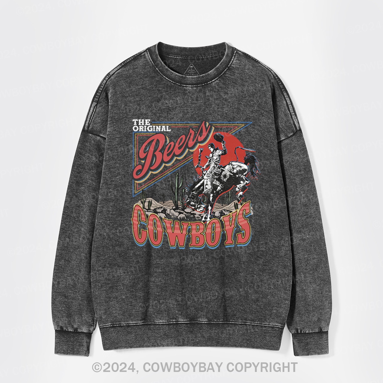 The Beers Rodeo Of Cowboys Washed Sweatshirts