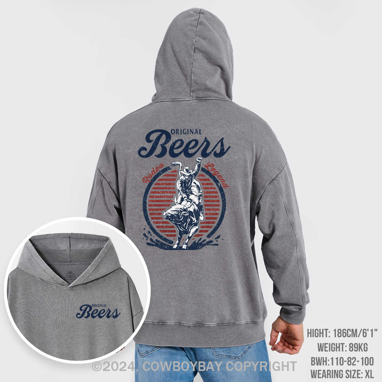 Original Coors Rodeo Legend Garment-Dye Hoodies