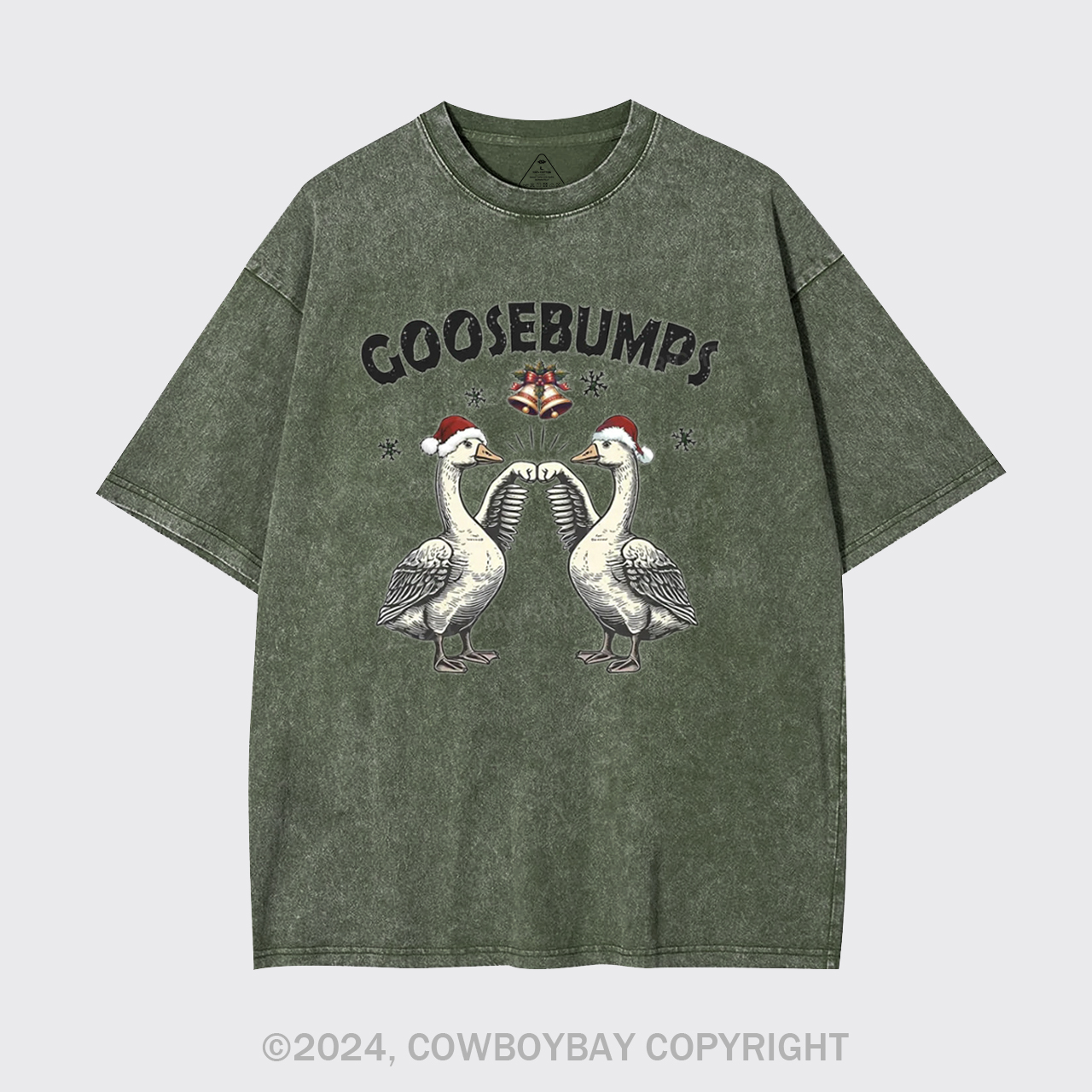 Goose Bumps For Christmas Garment-dye Tees