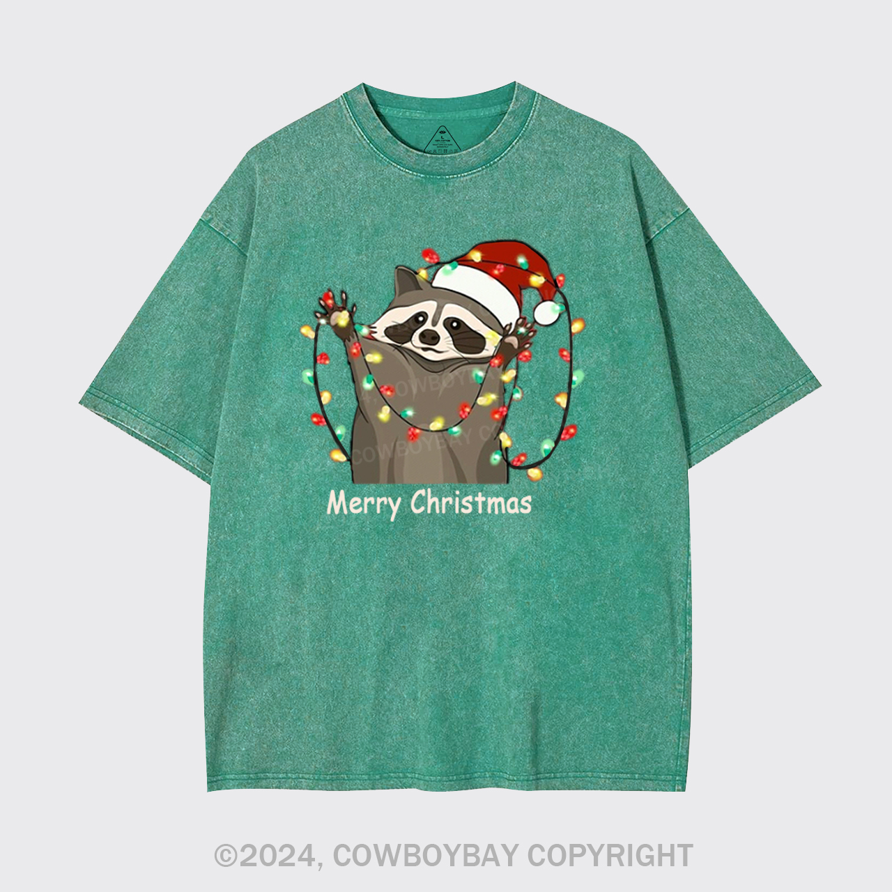 Christmas Racoon Garment-dye Tees