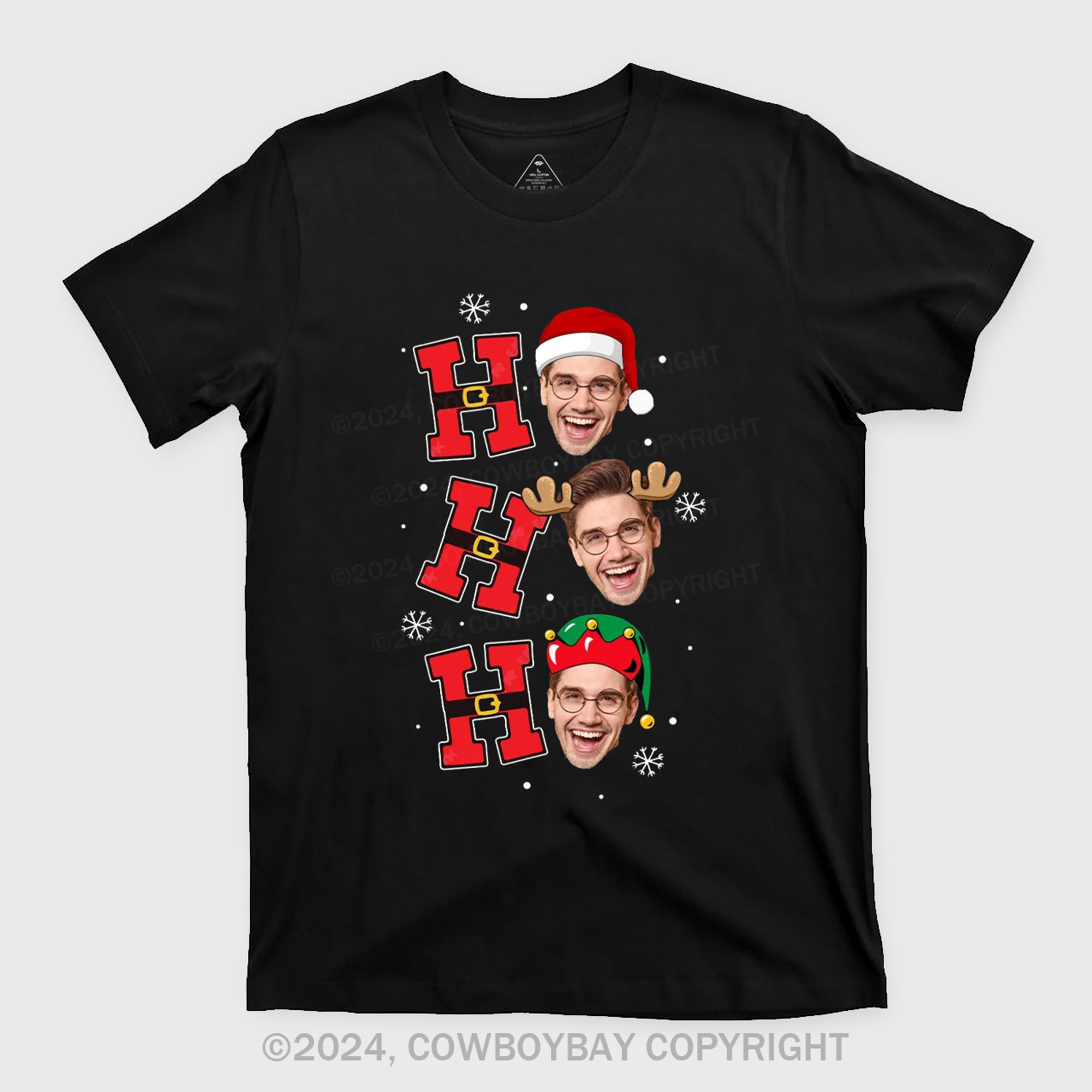 Custom Photos Face Christmas T-Shirts