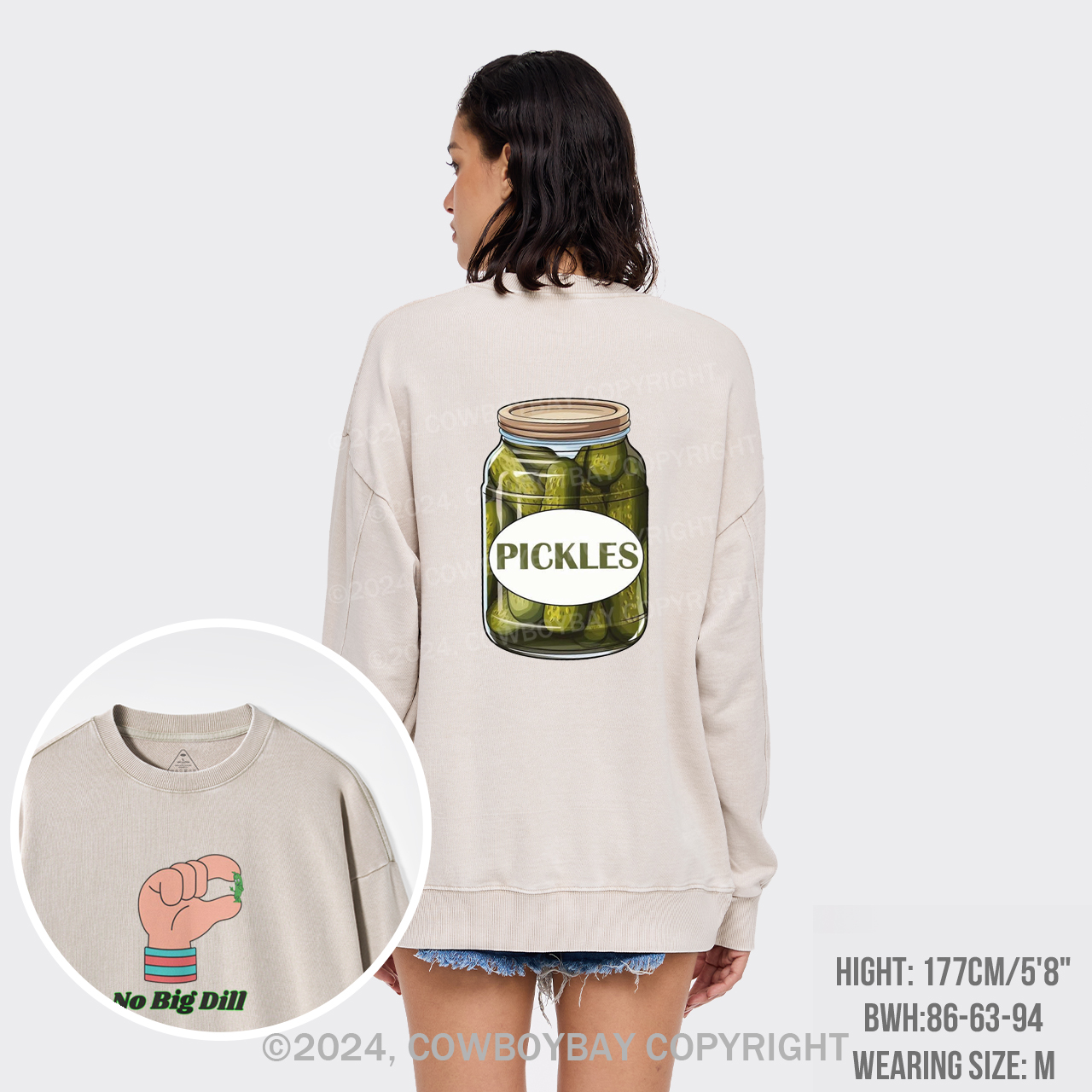 No Big Dill Washed Sweatshirts