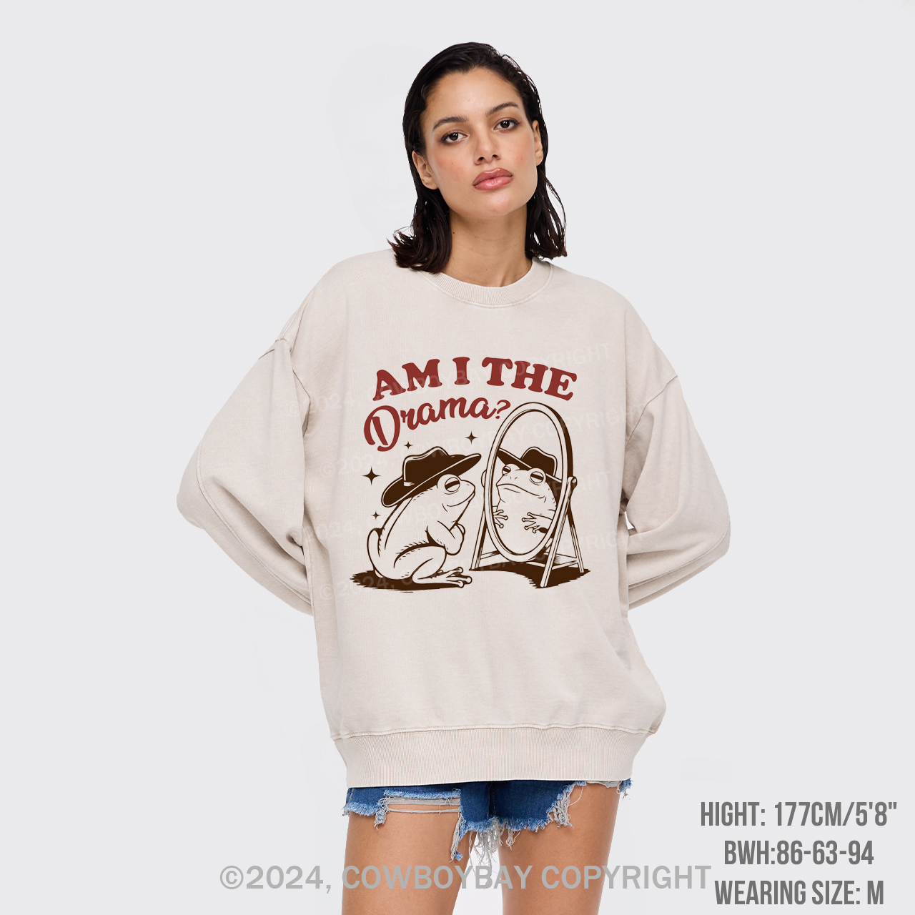 Am I The Drama Washed Sweatshirts