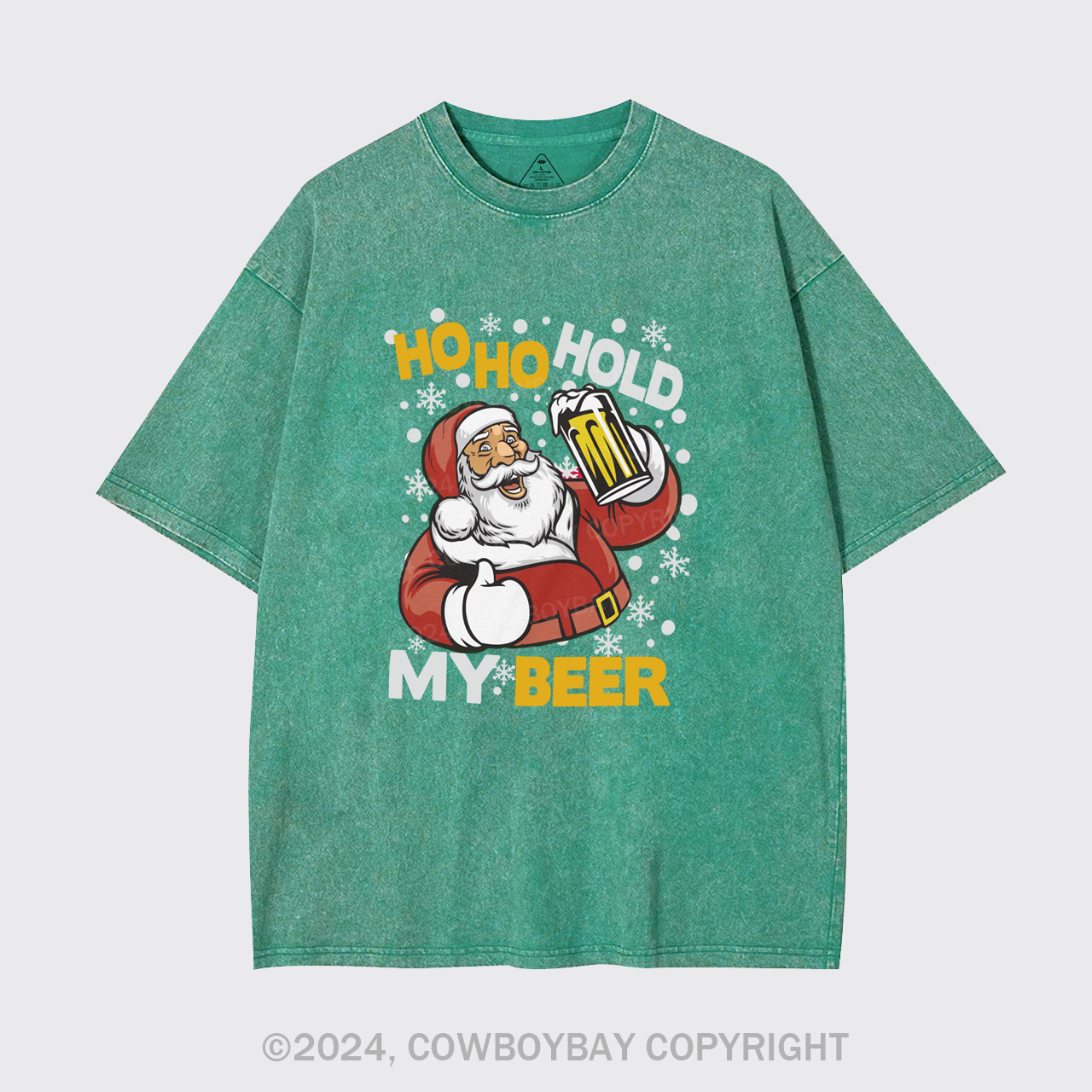 Ho Ho Hold My Beer Garment-dye Tees