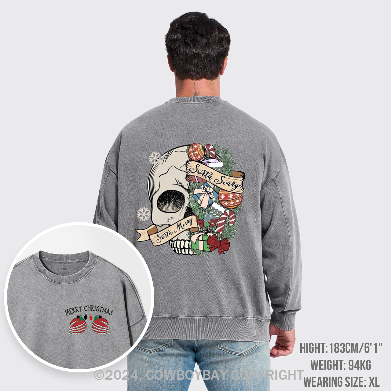 Merry Christmas Washed Sweatshirts