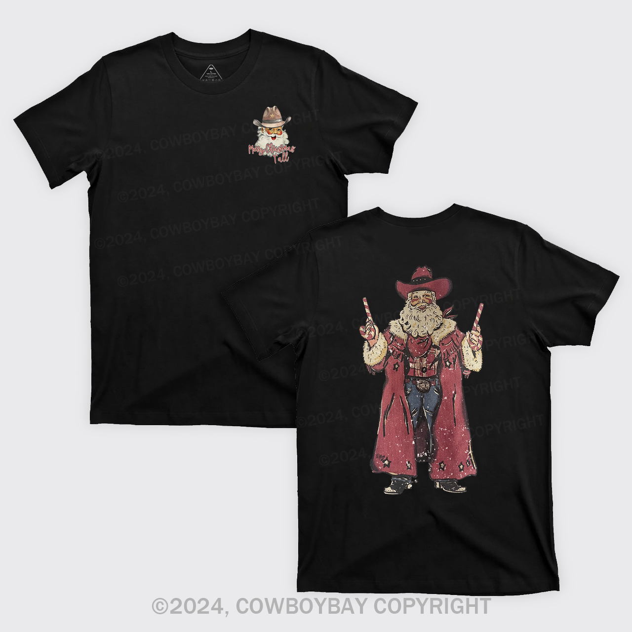 Christmas Cowboy Santa T-Shirts