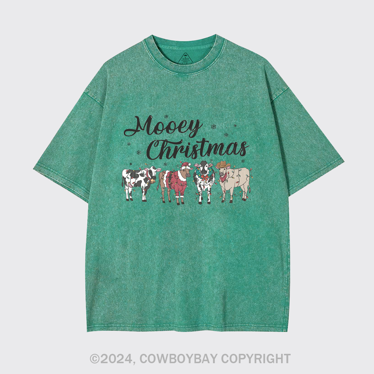 Cow Christmas Garment-dye Tees