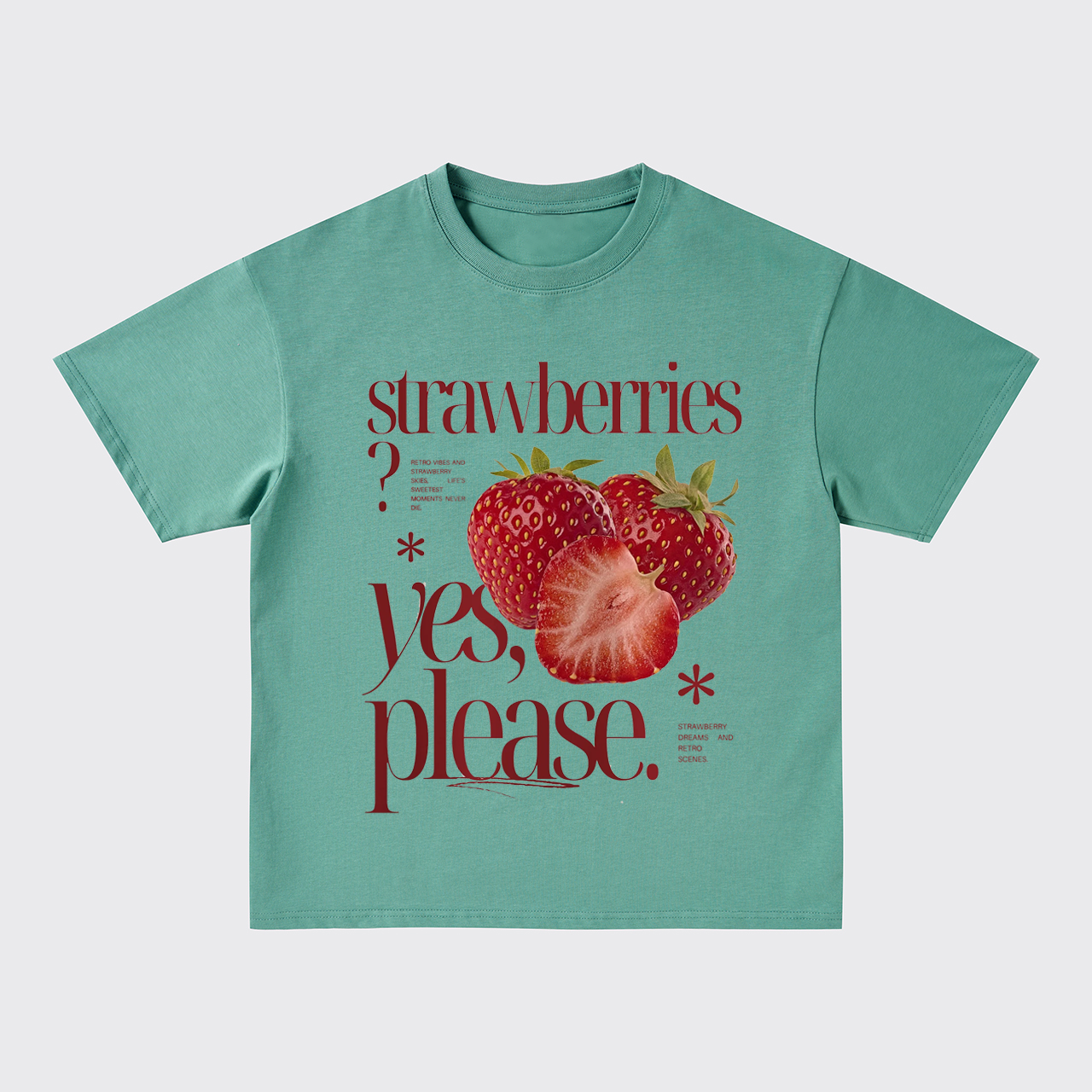 Retro Style-Fresh Strawberry Oversize T-Shirts