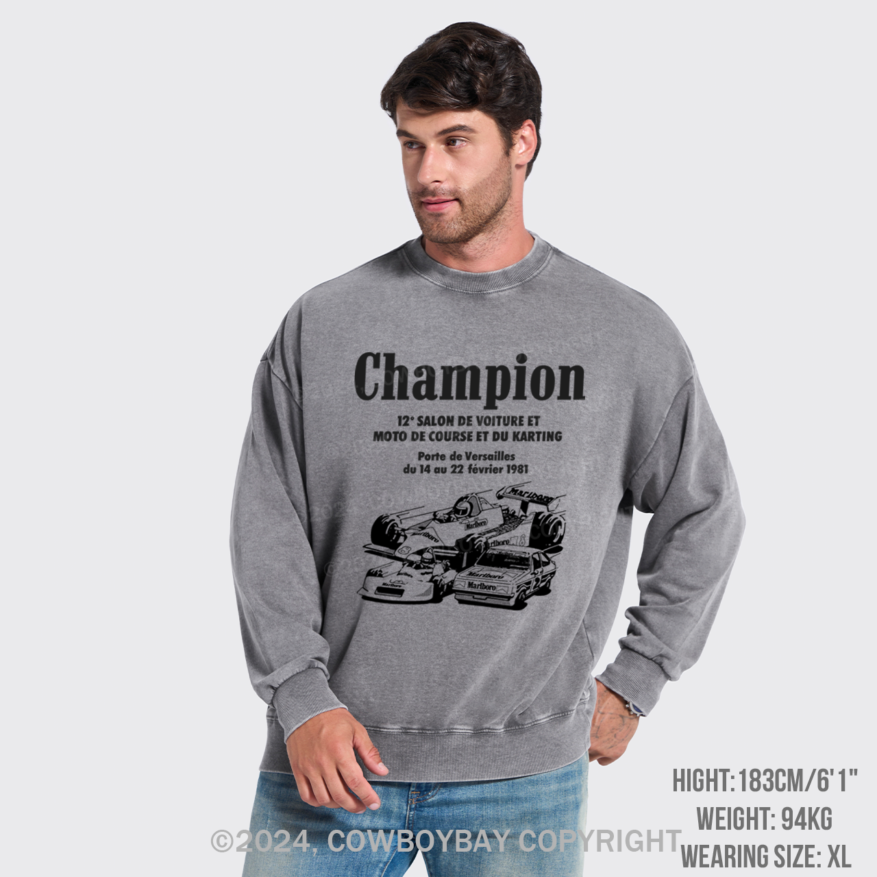 Paris Passion Racing Washed Sweatshirts