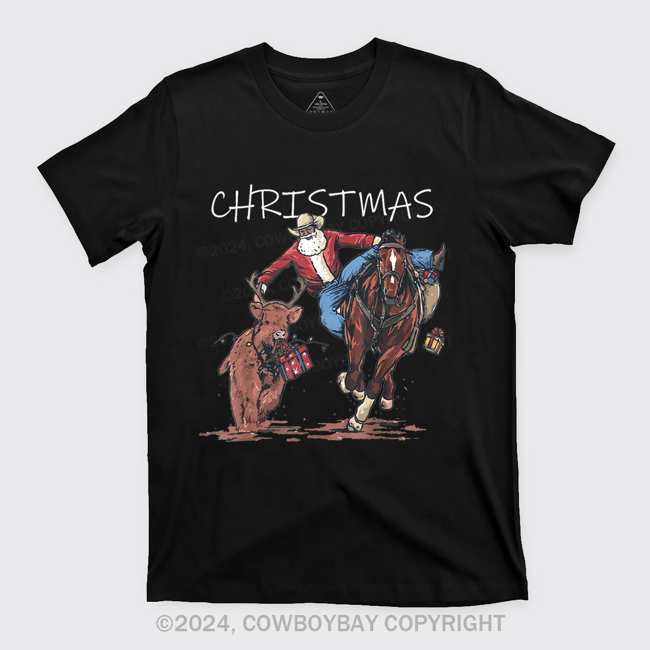 Cowboy Santa Claus Bullfight T-Shirts