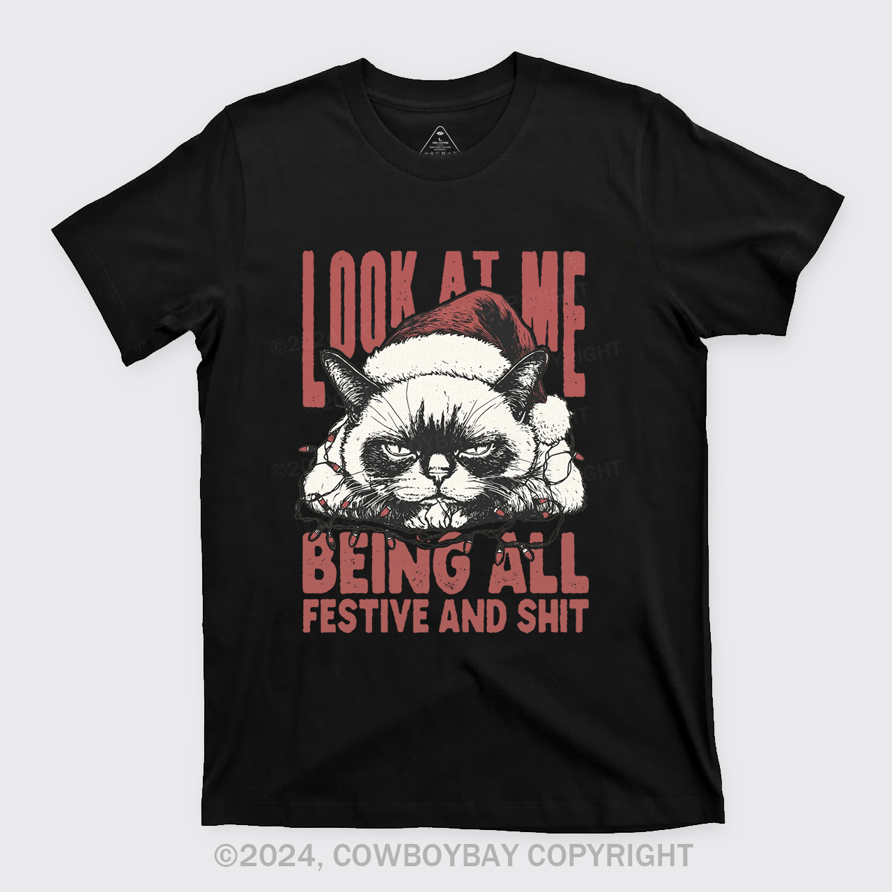 Funny Christmas Cat T-Shirts