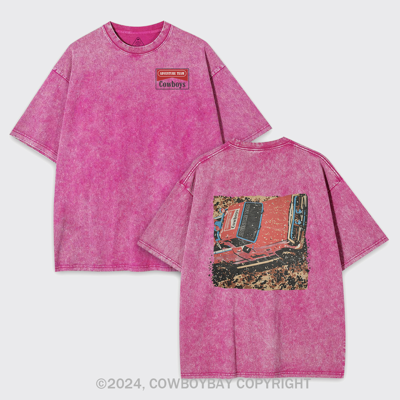Vintage 1990s Adventure Race Car Garment-dye Tees
