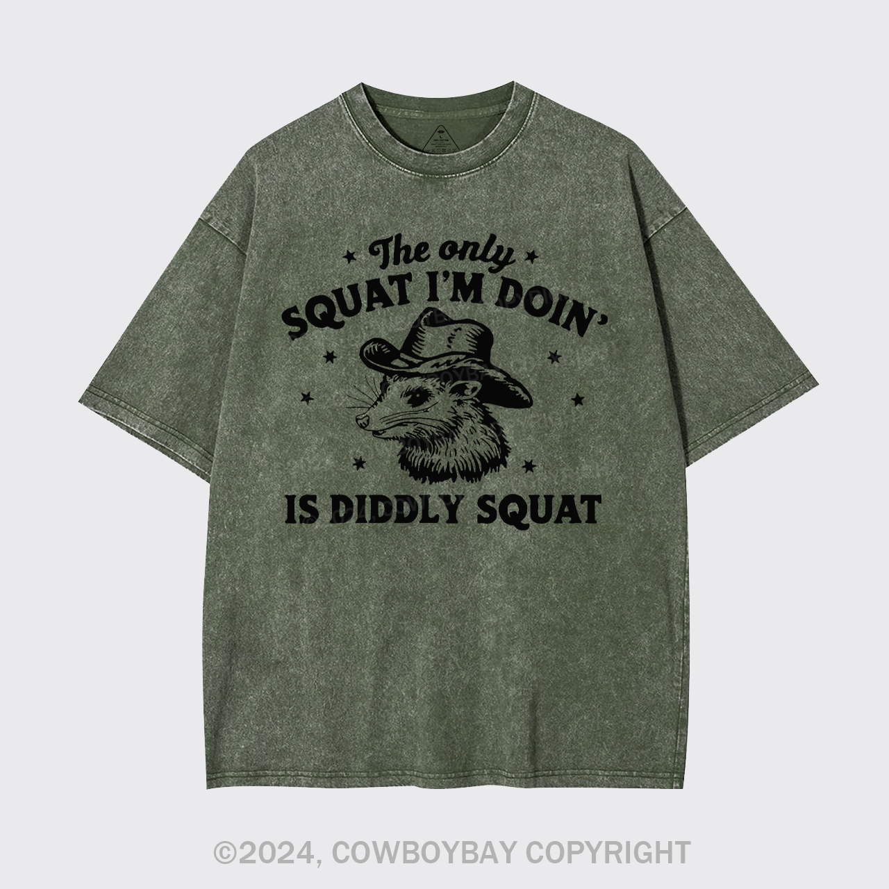 The Only Squat I'm Doing Is Diddly Squat Garment-dye Tees