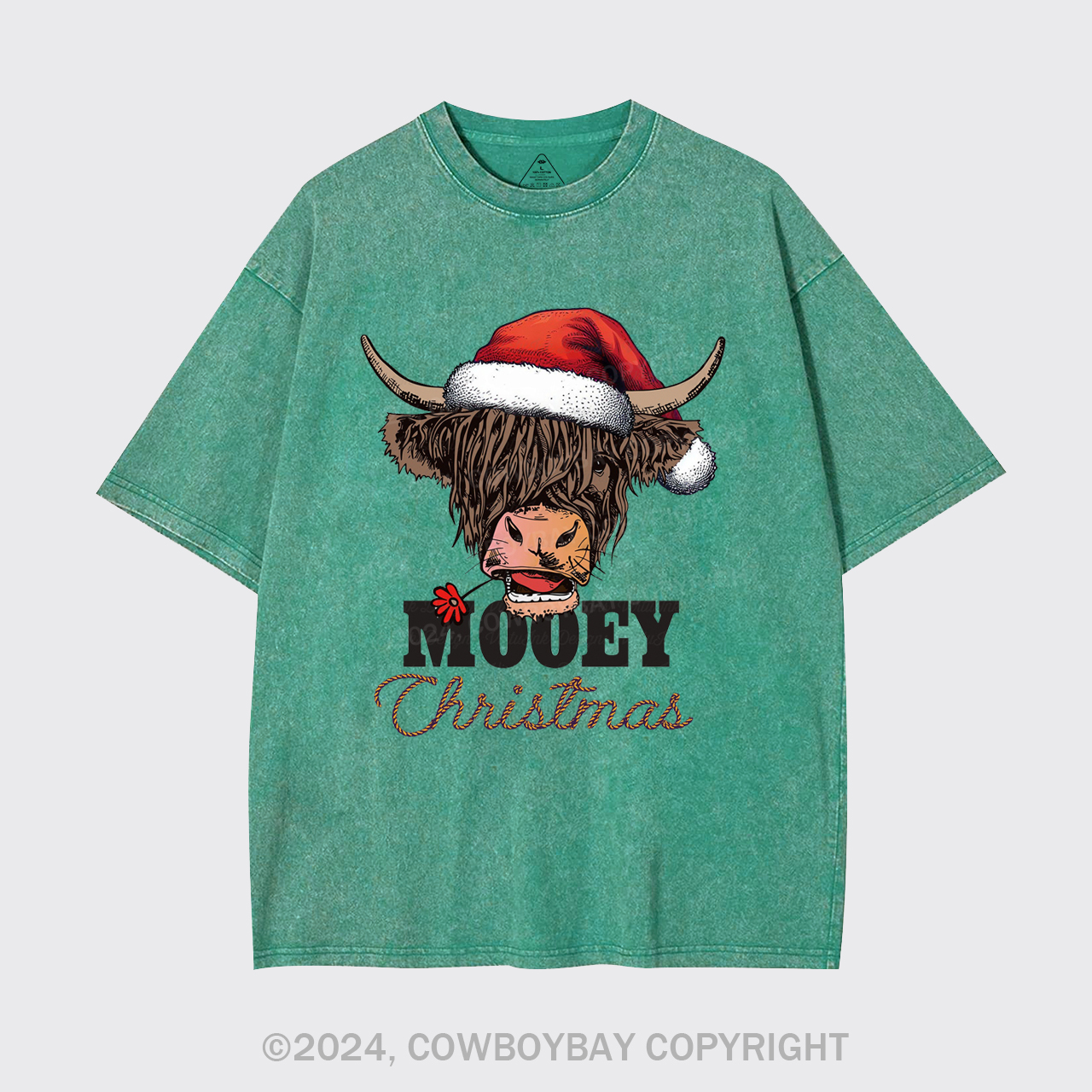 Cow Christmas Garment-dye Tees
