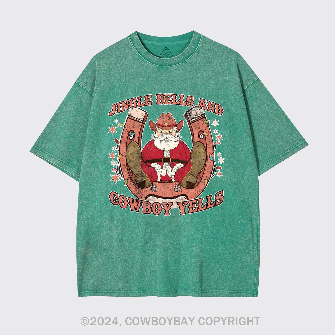 Jingle Bells And Cowboy Yells Garment-dye Tees