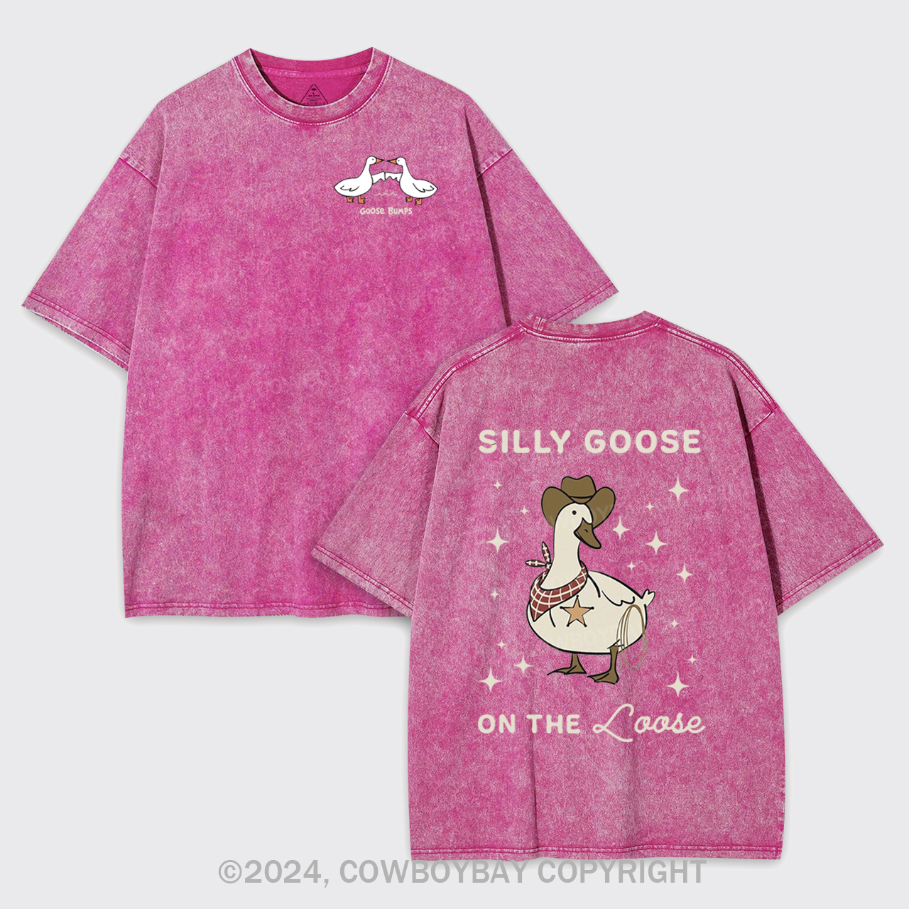 Retro Silly Goose On The Loose Garment-dye Tees