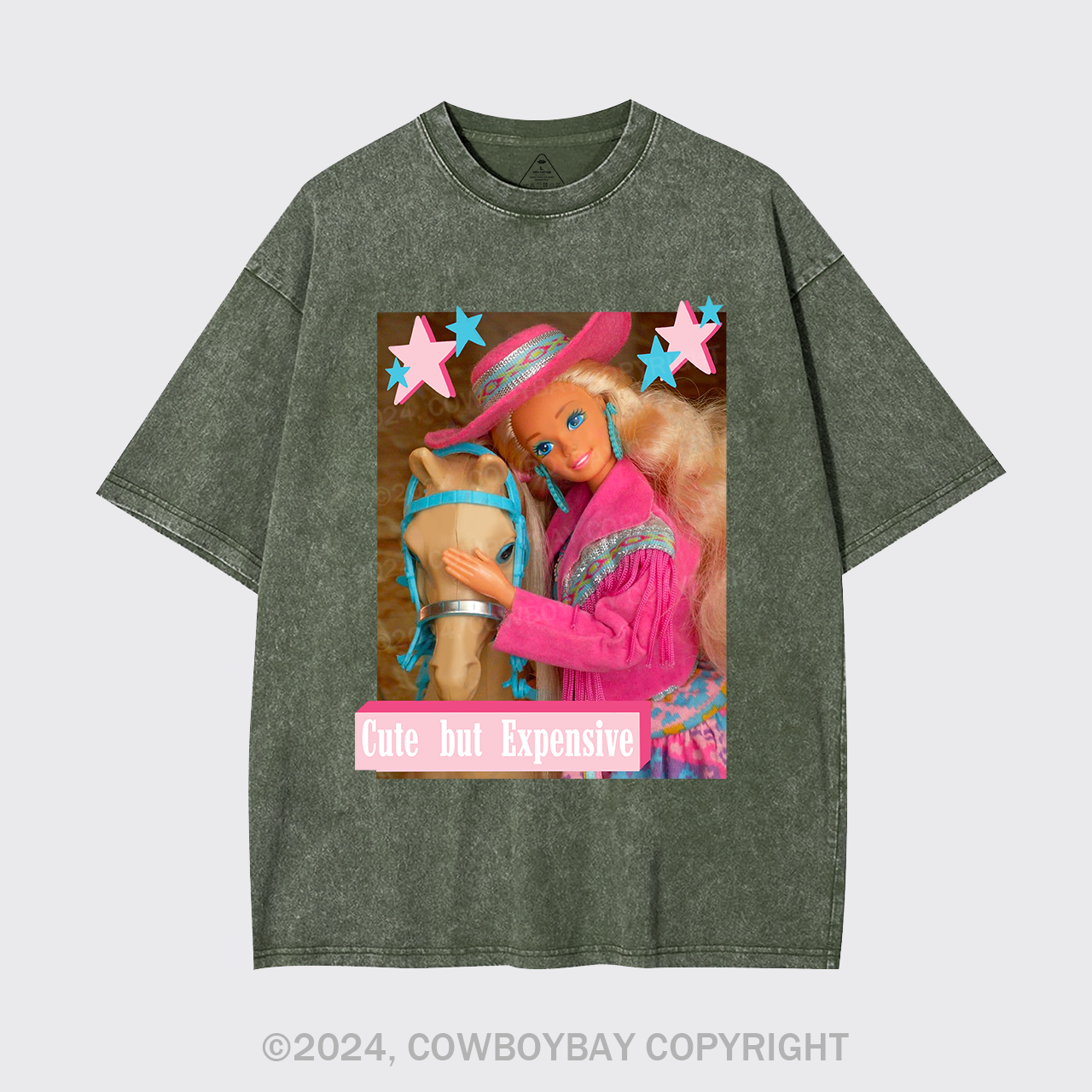 Cute But Expensive Retro Cowboy Garment-dye Tees