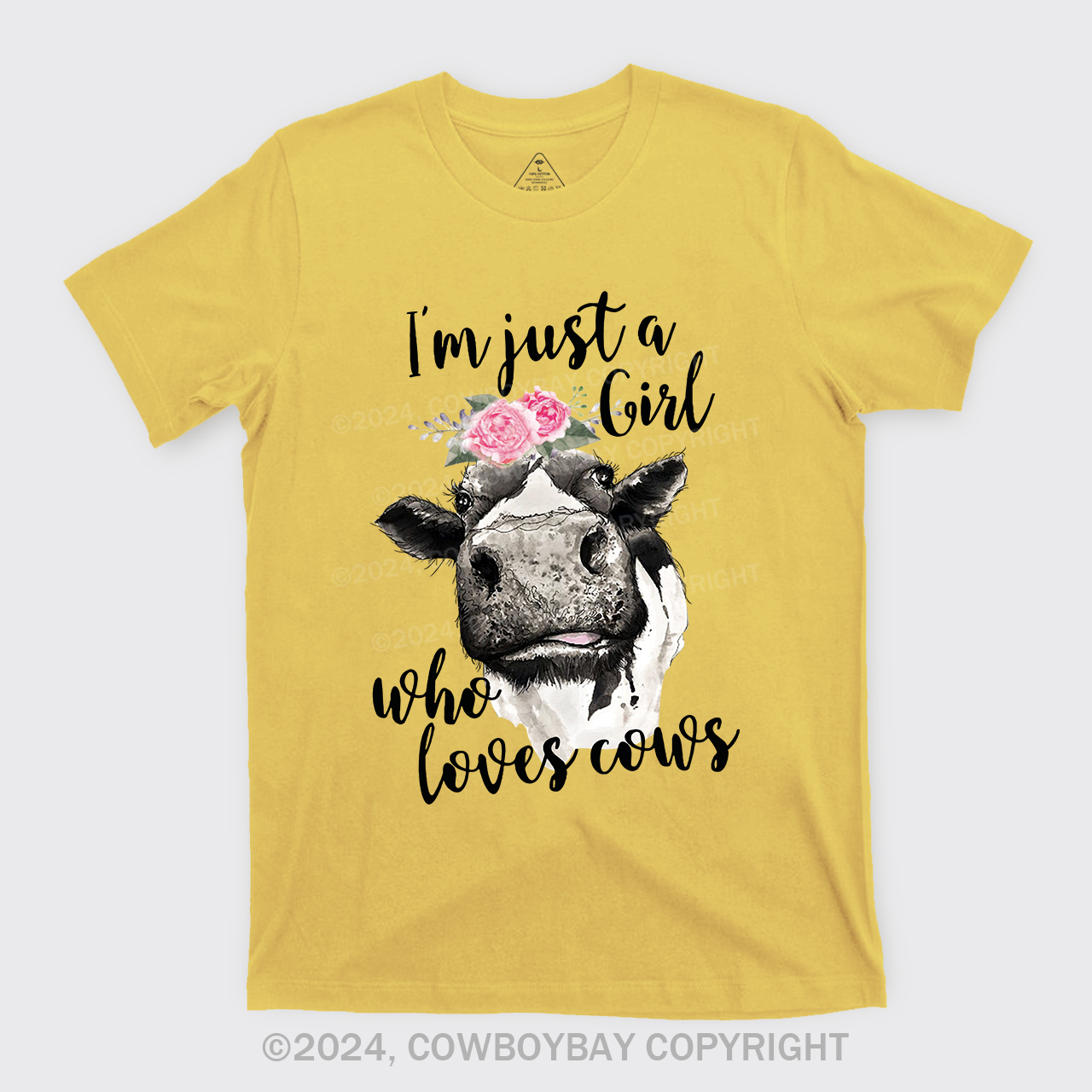 I'm Just A Girl Who Loves Cows Cowboy T-Shirts