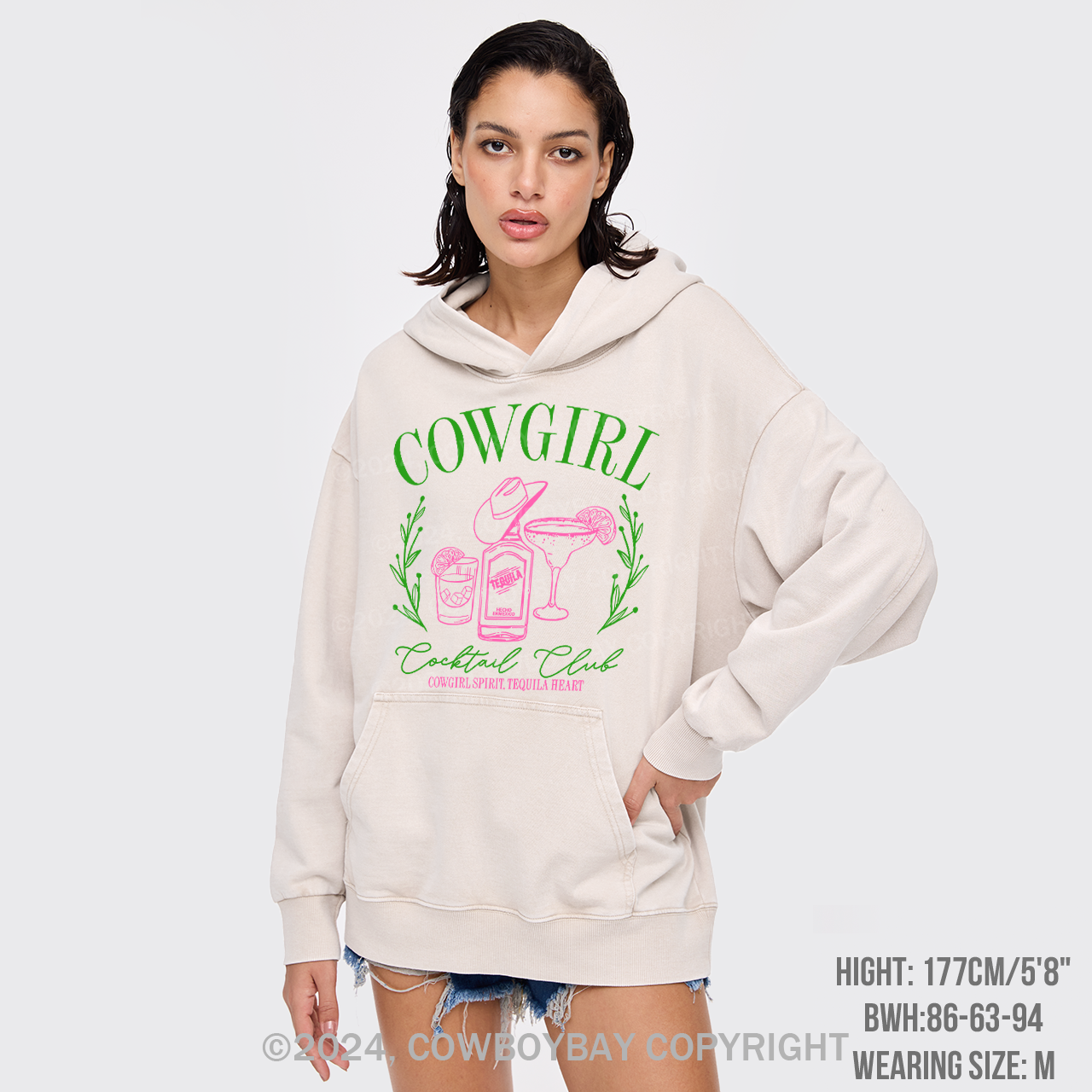 Cowgirl Cocktail Club Garment-Dye Hoodies