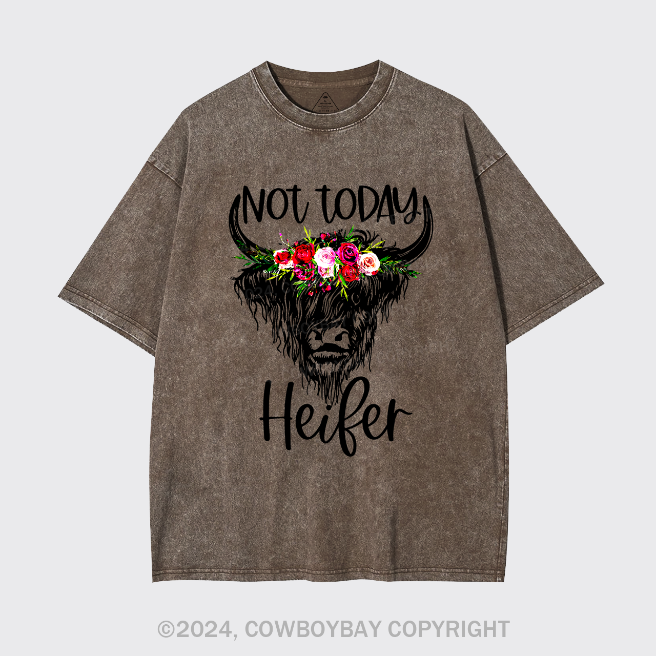 Not Today Heifer Cowboy Garment-dye Tees