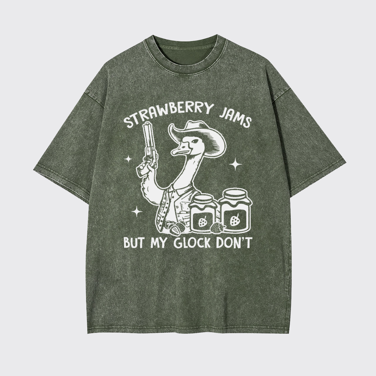 Strawberry Jams But Not My Glock Garment-dye Tees