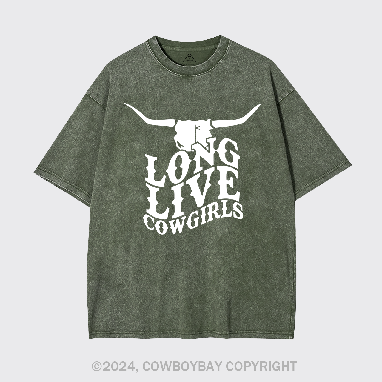 Cow Bull Long Live Cowgirls Garment-dye Tees
