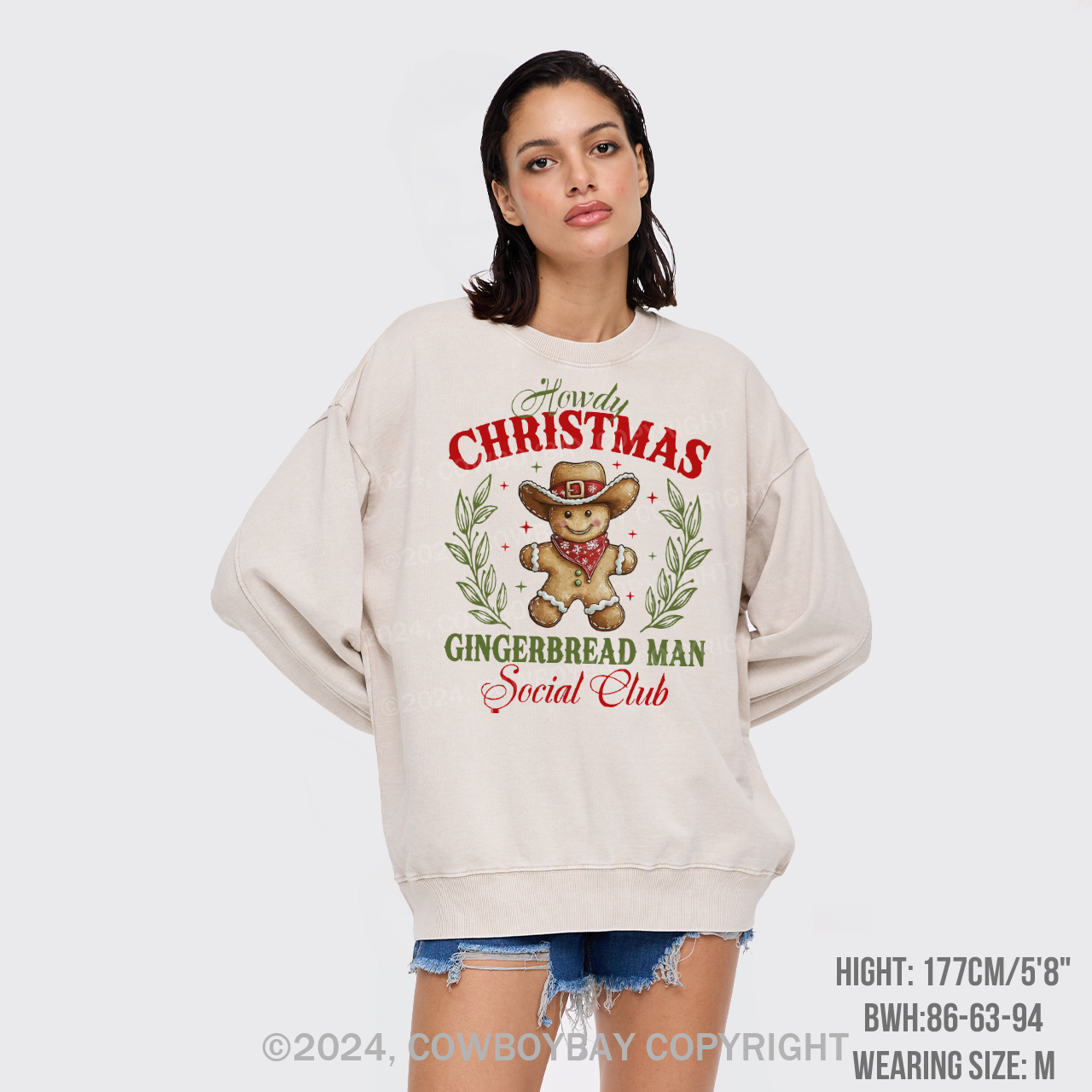 Howdy Christmas Season Washed Sweatshirts