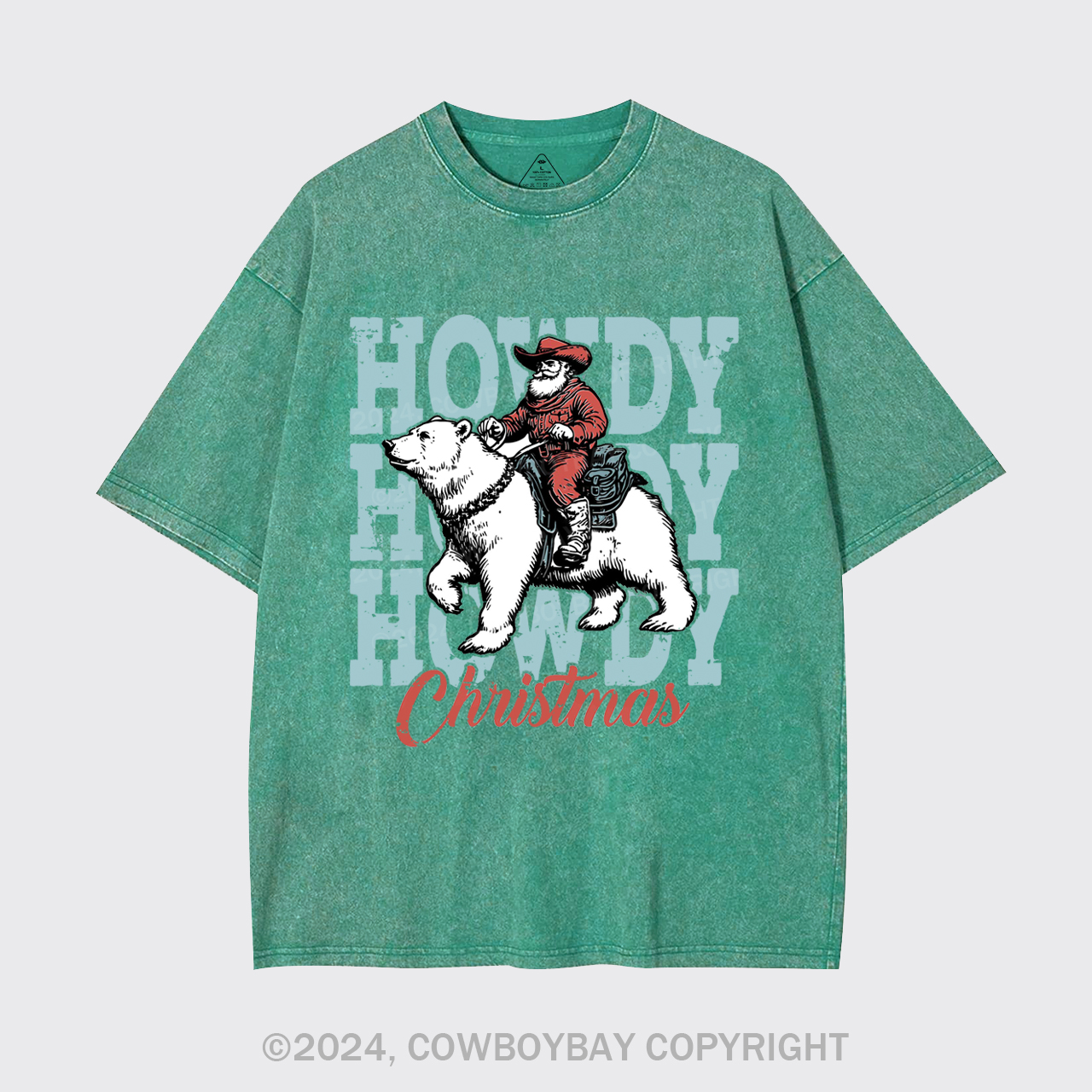 Santa Claus And Polar Bear Garment-dye Tees