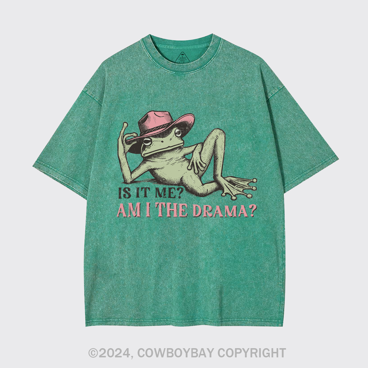 Funny Frog "Am I The Drama?" Garment-dye Tees
