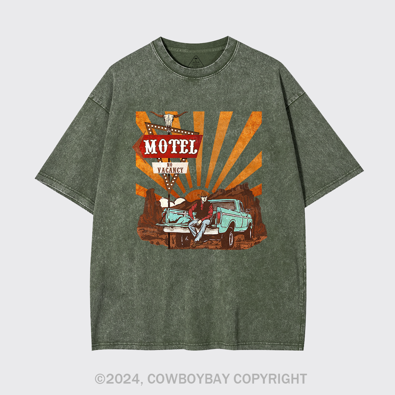 Cowboy Motel Desert Truck Garment-dye Tees