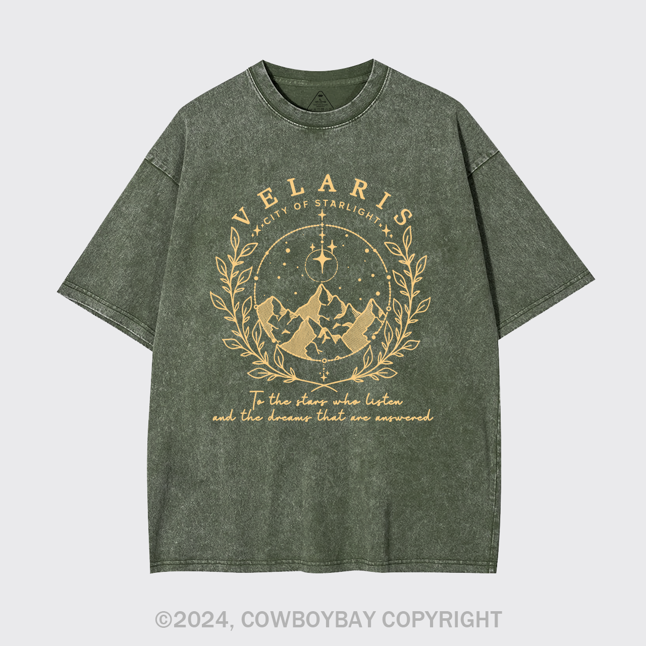 Velaris City Of Starlight Western Cowboy Garment-dye Tees