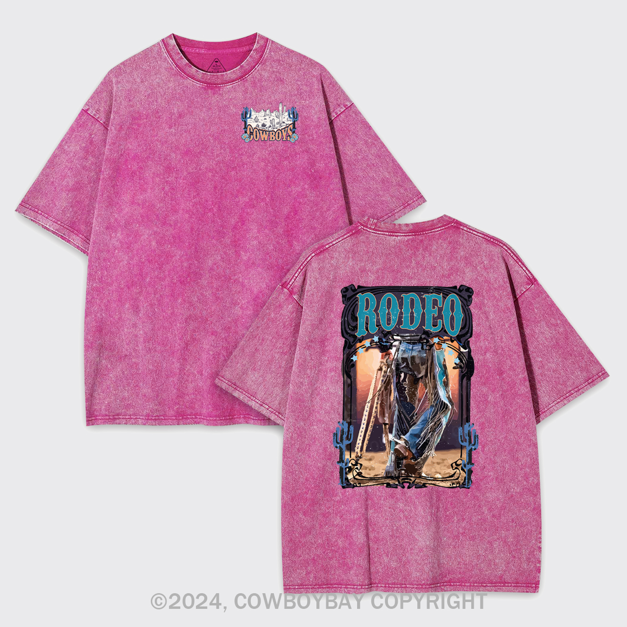 Western Rodeo Wild Cowboy Garment-dye Tees